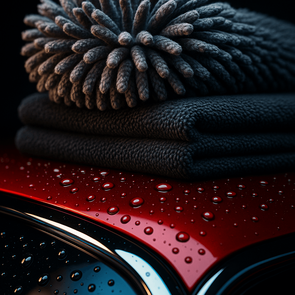 Microfibre Wash Mitt & Towels (8) detail