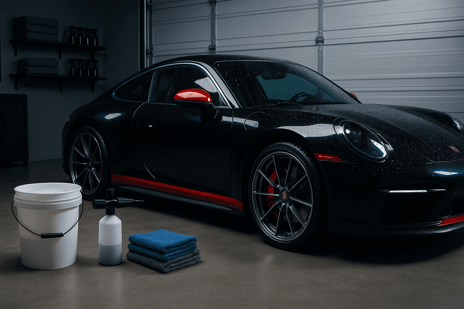 Home garage detailing setup
